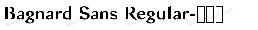 Bagnard Sans Regular字体转换